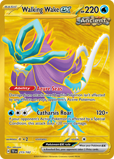 Carta Walking Wake ex 215/162 do set Temporal Forces — Pokémon TCG | Bynx
