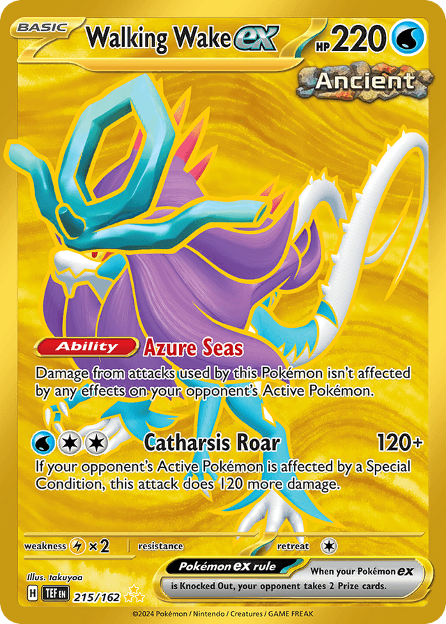 Carta Walking Wake ex 215/162 do set Temporal Forces — Pokémon TCG | Bynx