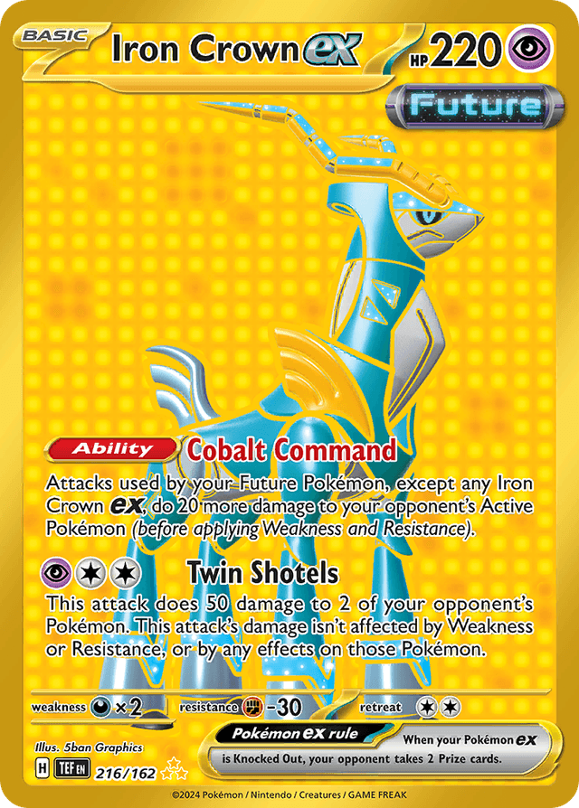 Carta Iron Crown ex 216/162 do set Temporal Forces — Pokémon TCG | Bynx