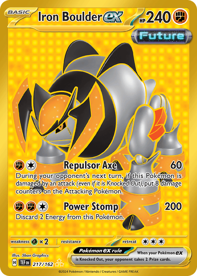 Carta Iron Boulder ex 217/162 do set Temporal Forces — Pokémon TCG | Bynx