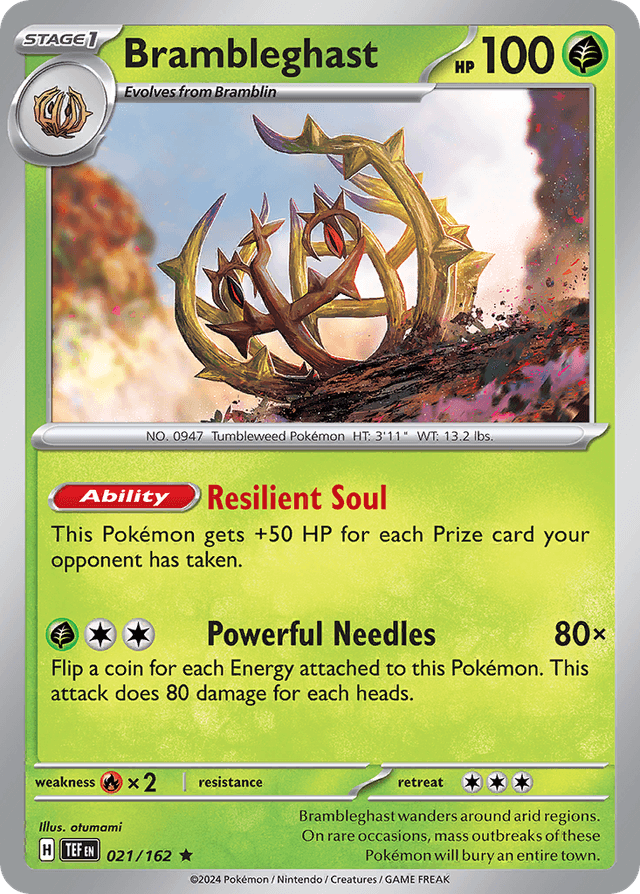 Carta Brambleghast 21/162 do set Temporal Forces — Pokémon TCG | Bynx