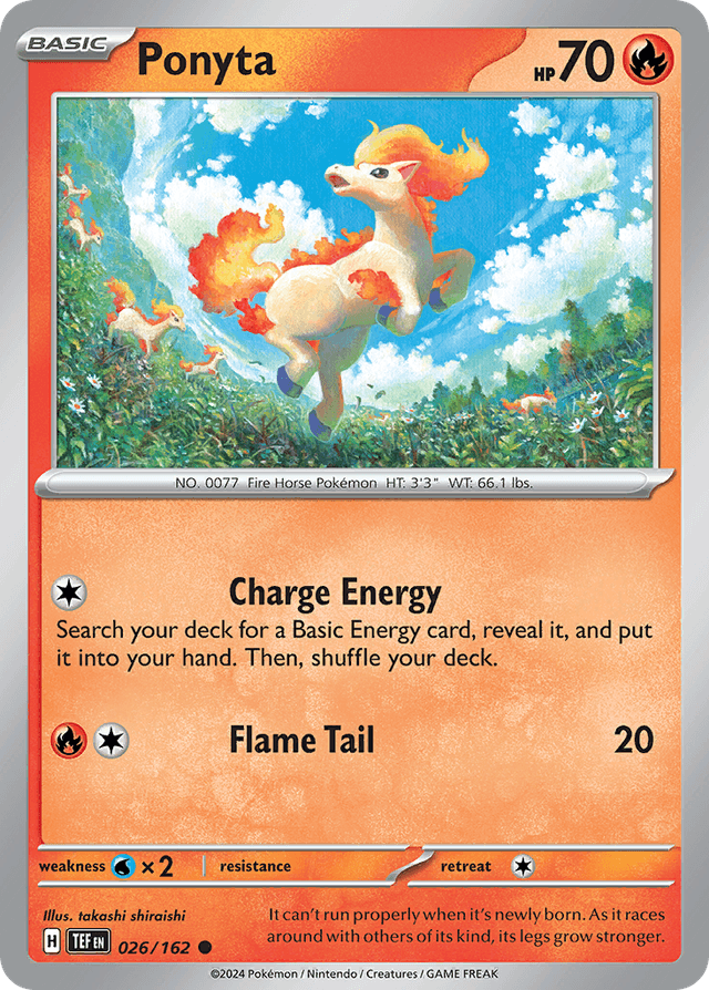 Carta Ponyta 26/162 do set Temporal Forces — Pokémon TCG | Bynx