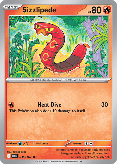 Carta Sizzlipede 36/162 do set Temporal Forces — Pokémon TCG | Bynx