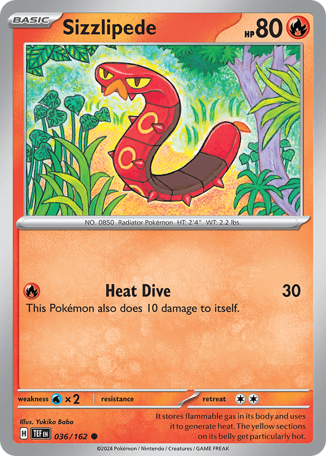 Carta Sizzlipede 36/162 do set Temporal Forces — Pokémon TCG | Bynx