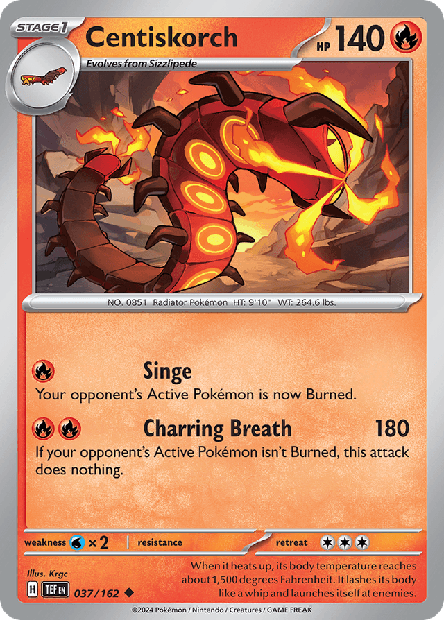Carta Centiskorch 37/162 do set Temporal Forces — Pokémon TCG | Bynx