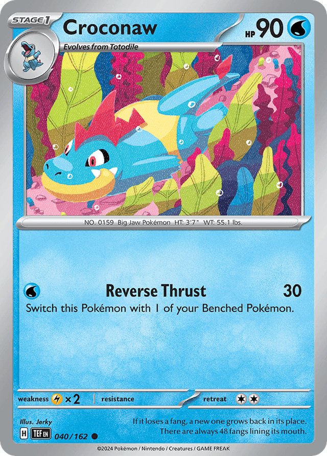 Carta Croconaw 40/162 do set Temporal Forces — Pokémon TCG | Bynx