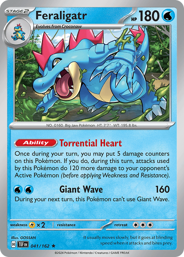 Carta Feraligatr 41/162 do set Temporal Forces — Pokémon TCG | Bynx