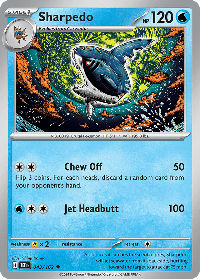 Carta Sharpedo 43/162 do set Temporal Forces — Pokémon TCG | Bynx