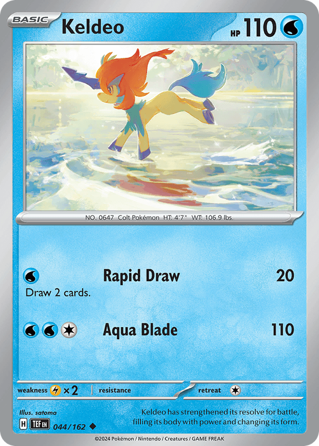 Carta Keldeo 44/162 do set Temporal Forces — Pokémon TCG | Bynx