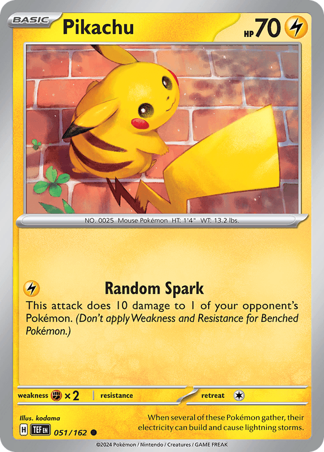 Carta Pikachu 51/162 do set Temporal Forces — Pokémon TCG | Bynx