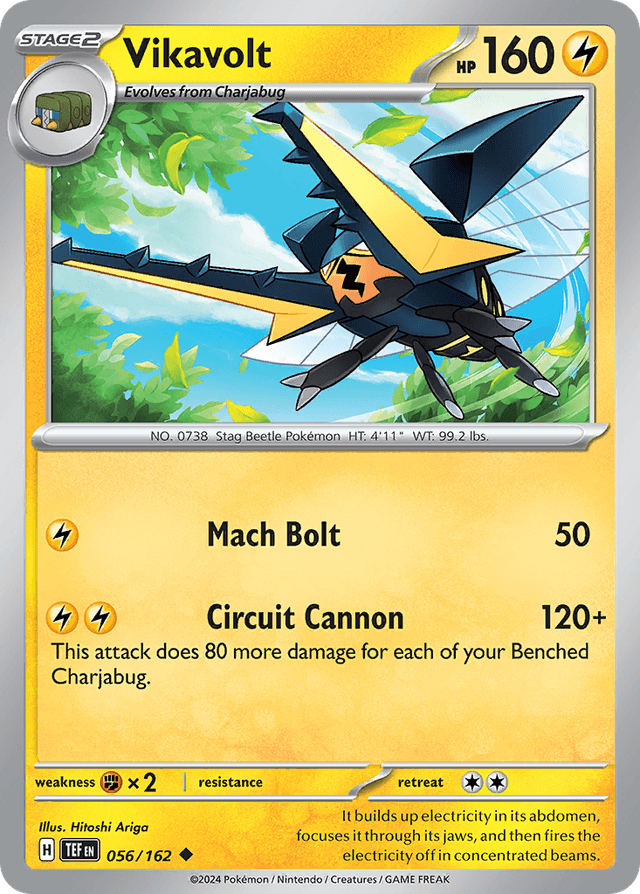 Carta Vikavolt 56/162 do set Temporal Forces — Pokémon TCG | Bynx
