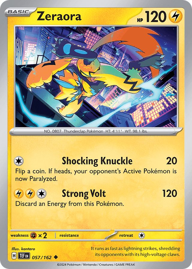 Carta Zeraora 57/162 do set Temporal Forces — Pokémon TCG | Bynx