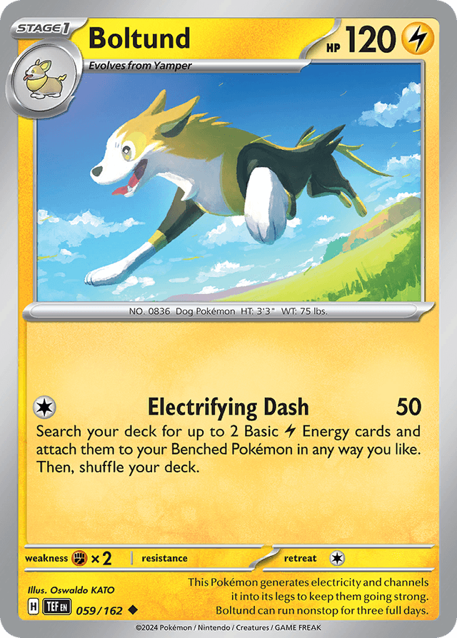 Carta Boltund 59/162 do set Temporal Forces — Pokémon TCG | Bynx