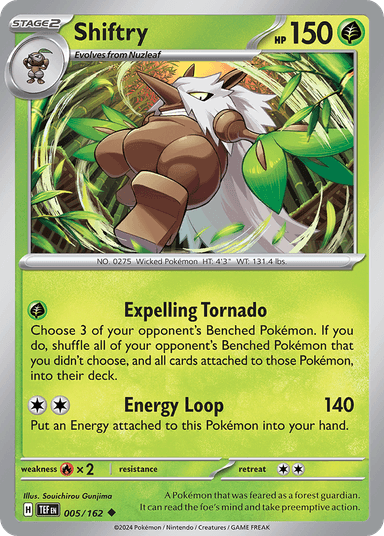 Carta Shiftry 5/162 do set Temporal Forces — Pokémon TCG | Bynx