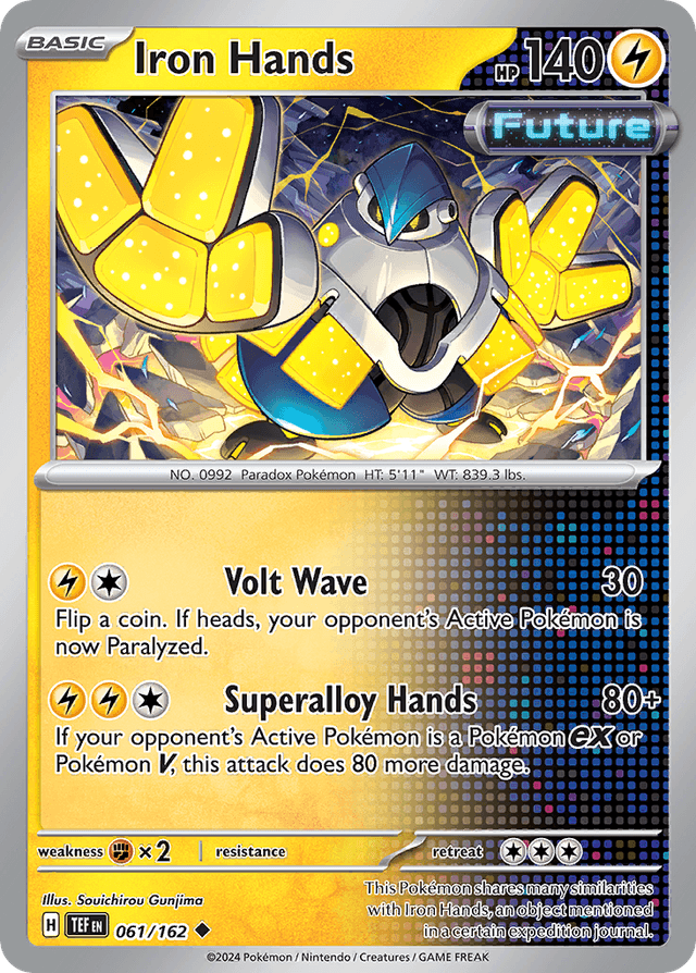 Carta Iron Hands 61/162 do set Temporal Forces — Pokémon TCG | Bynx