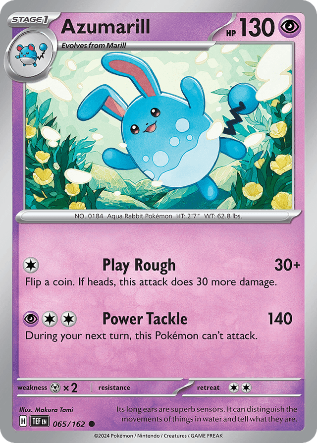 Carta Azumarill 65/162 do set Temporal Forces — Pokémon TCG | Bynx