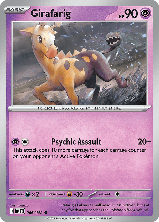 Carta Girafarig 66/162 do set Temporal Forces — Pokémon TCG | Bynx