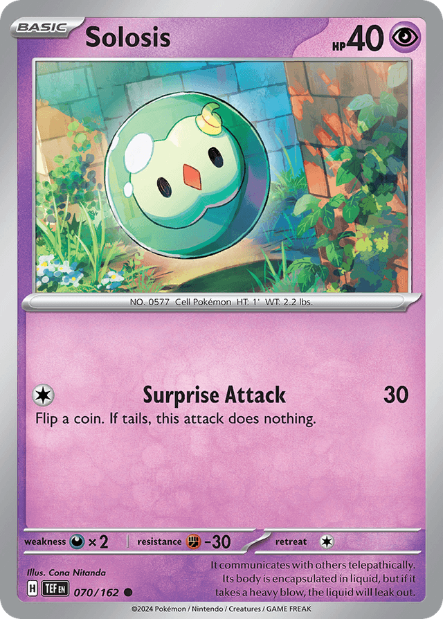 Carta Solosis 70/162 do set Temporal Forces — Pokémon TCG | Bynx