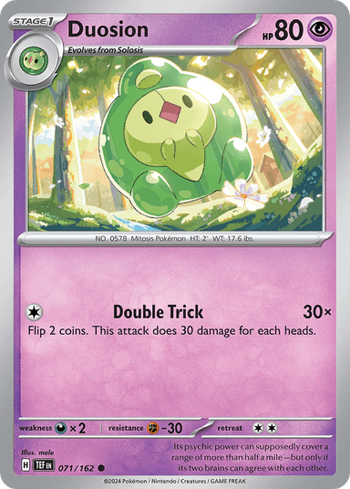 Carta Duosion 71/162 do set Temporal Forces — Pokémon TCG | Bynx