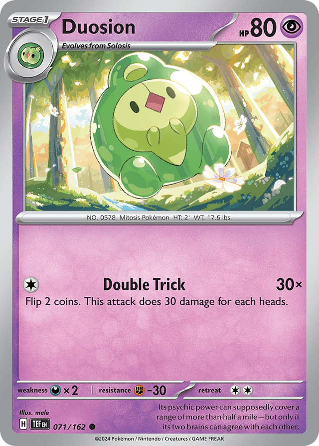 Carta Duosion 71/162 do set Temporal Forces — Pokémon TCG | Bynx