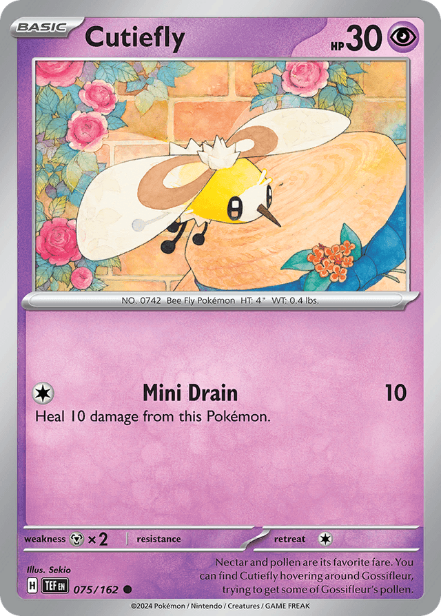 Carta Cutiefly 75/162 do set Temporal Forces — Pokémon TCG | Bynx