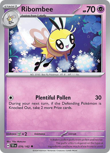 Carta Ribombee 76/162 do set Temporal Forces — Pokémon TCG | Bynx