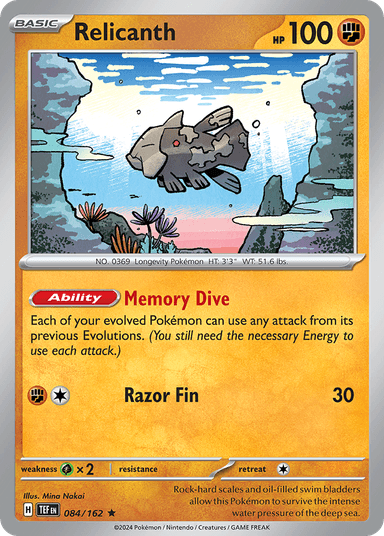 Carta Relicanth 84/162 do set Temporal Forces — Pokémon TCG | Bynx
