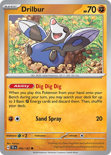 Carta Drilbur 85/162 do set Temporal Forces — Pokémon TCG | Bynx
