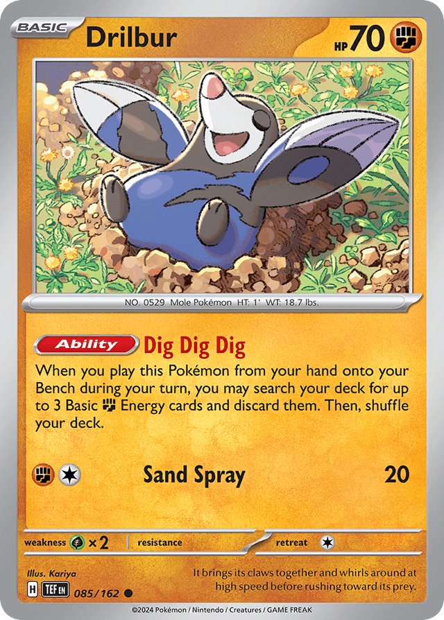 Carta Drilbur 85/162 do set Temporal Forces — Pokémon TCG | Bynx