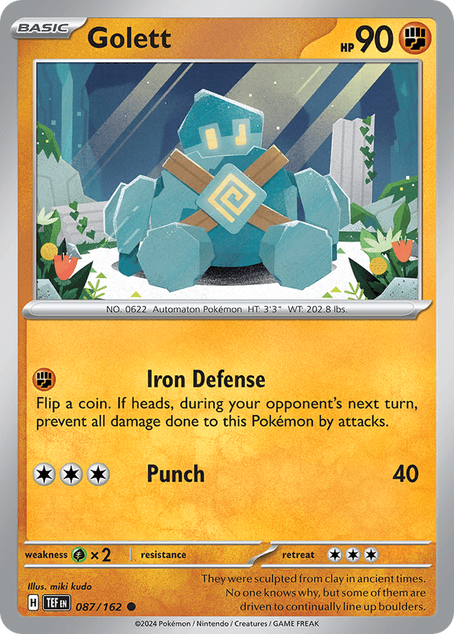 Carta Golett 87/162 do set Temporal Forces — Pokémon TCG | Bynx