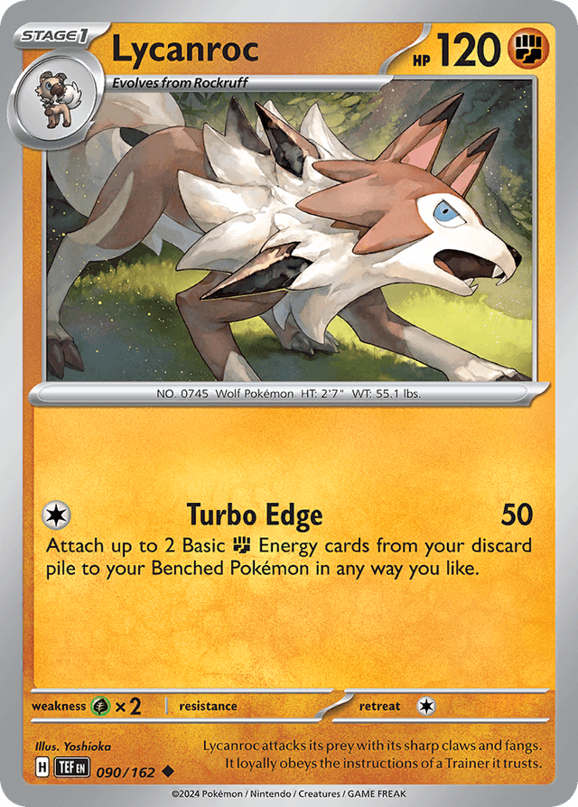 Carta Lycanroc 90/162 do set Temporal Forces — Pokémon TCG | Bynx