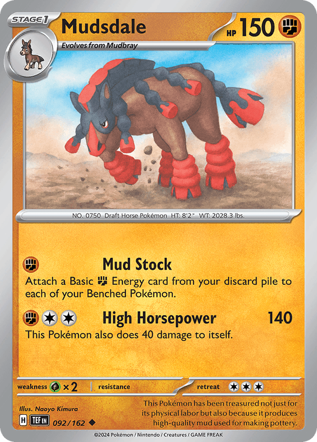Carta Mudsdale 92/162 do set Temporal Forces — Pokémon TCG | Bynx