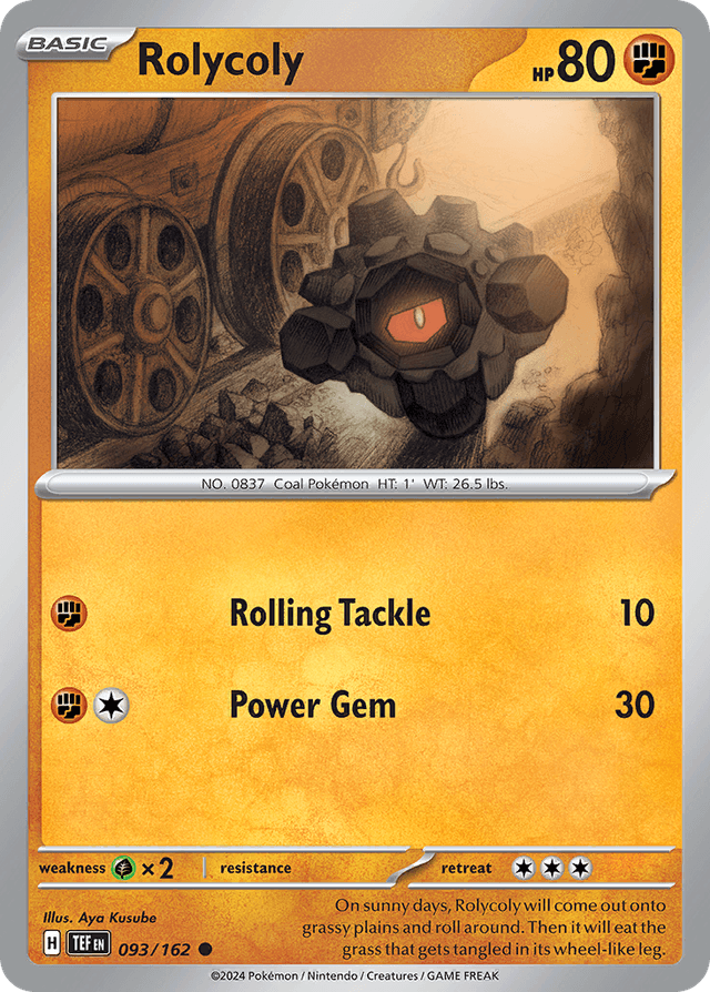 Carta Rolycoly 93/162 do set Temporal Forces — Pokémon TCG | Bynx
