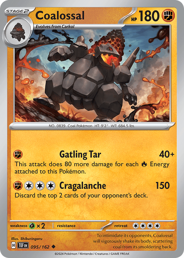Carta Coalossal 95/162 do set Temporal Forces — Pokémon TCG | Bynx