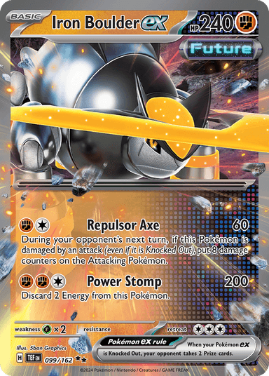 Carta Iron Boulder ex 99/162 do set Temporal Forces — Pokémon TCG | Bynx