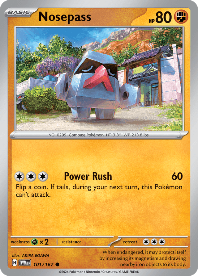 Carta Nosepass 101/167 do set Twilight Masquerade — Pokémon TCG | Bynx