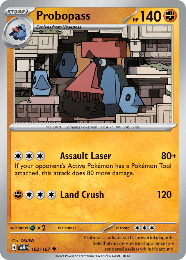 Carta Probopass 102/167 do set Twilight Masquerade — Pokémon TCG | Bynx