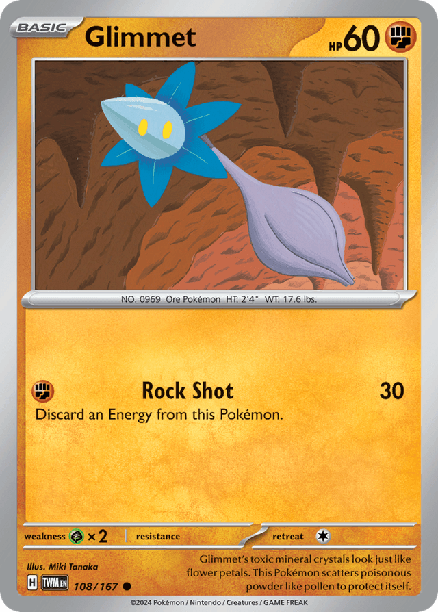 Carta Glimmet 108/167 do set Twilight Masquerade — Pokémon TCG | Bynx