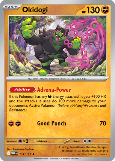 Carta Okidogi 111/167 do set Twilight Masquerade — Pokémon TCG | Bynx