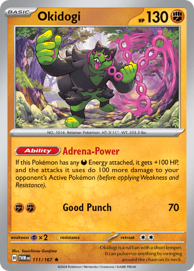 Carta Okidogi 111/167 do set Twilight Masquerade — Pokémon TCG | Bynx
