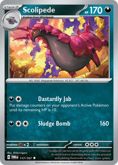 Carta Scolipede 117/167 do set Twilight Masquerade — Pokémon TCG | Bynx