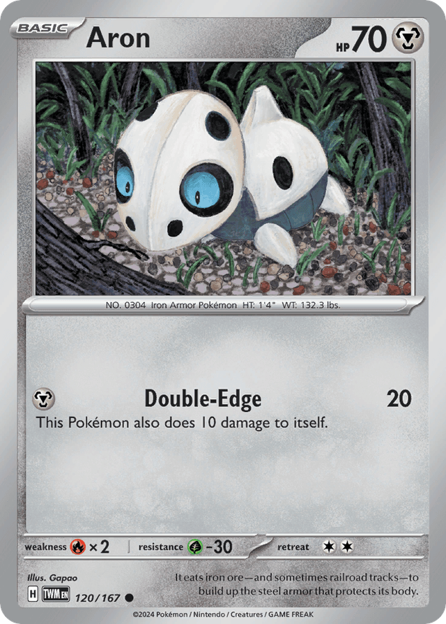 Carta Aron 120/167 do set Twilight Masquerade — Pokémon TCG | Bynx
