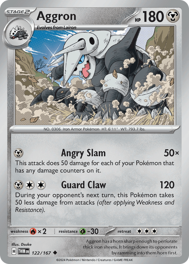 Carta Aggron 122/167 do set Twilight Masquerade — Pokémon TCG | Bynx