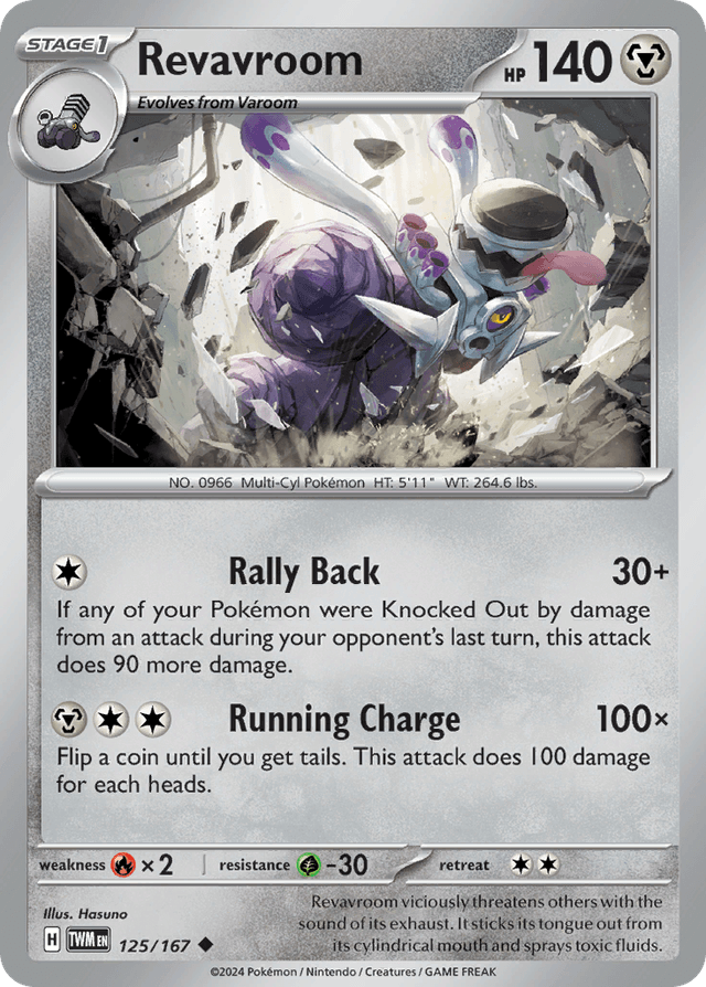 Carta Revavroom 125/167 do set Twilight Masquerade — Pokémon TCG | Bynx