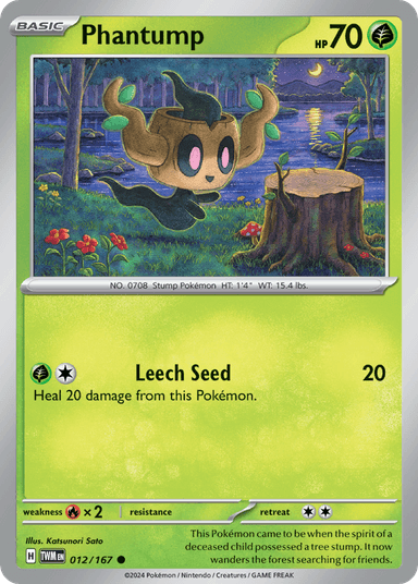Carta Phantump 12/167 do set Twilight Masquerade — Pokémon TCG | Bynx
