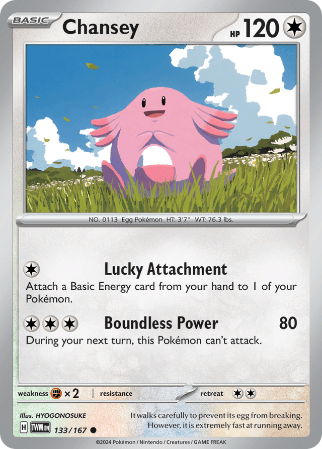 Carta Chansey 133/167 do set Twilight Masquerade — Pokémon TCG | Bynx