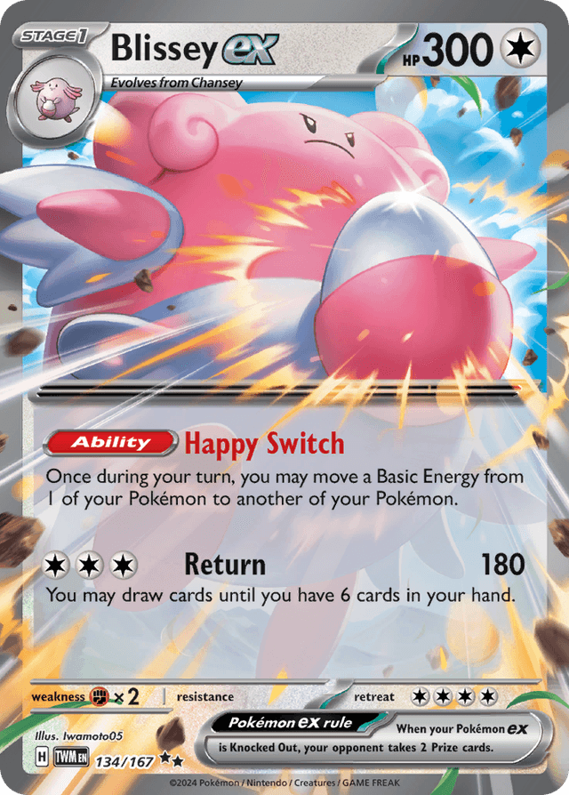 Carta Blissey ex 134/167 do set Twilight Masquerade — Pokémon TCG | Bynx