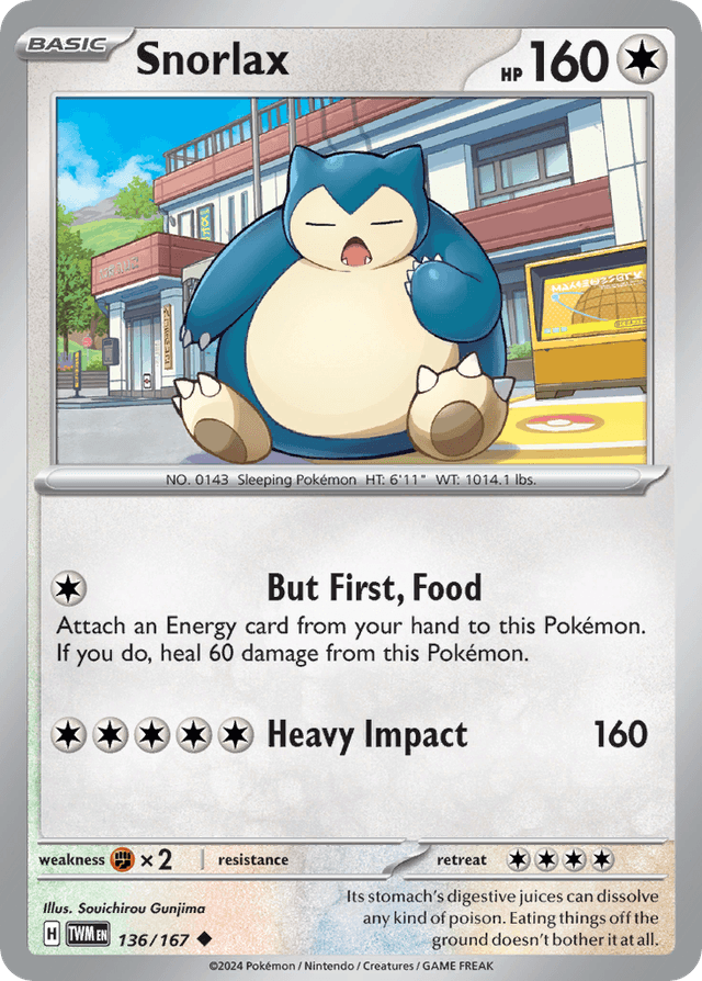 Carta Snorlax 136/167 do set Twilight Masquerade — Pokémon TCG | Bynx
