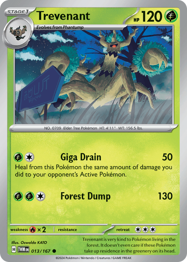 Carta Trevenant 13/167 do set Twilight Masquerade — Pokémon TCG | Bynx