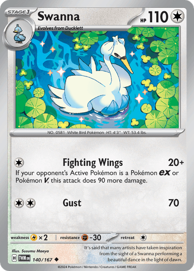 Carta Swanna 140/167 do set Twilight Masquerade — Pokémon TCG | Bynx